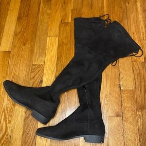 WOMENS FAUX SUEDE KNEE BOOTS size 6.5